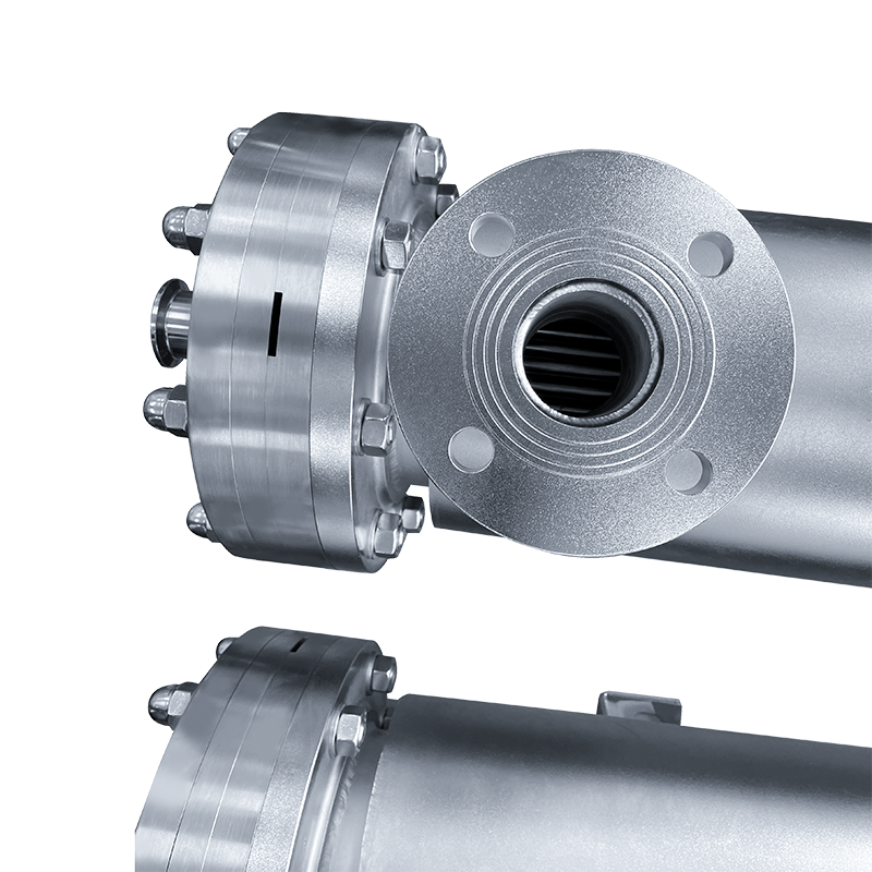 Sanitetsskal och rörvärmeväxlare